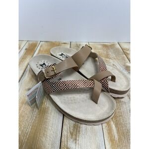 Mephisto Nalia Camel Sandals Shoes Womens Size 36 Tan Leather Soft-Air Comfort